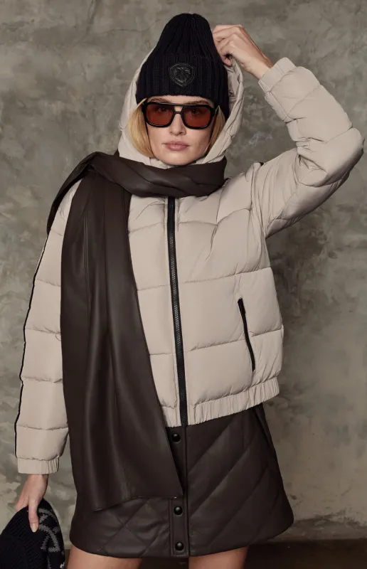 Andri Faux Leather Scarf | Coffee sold by Alp N Rock