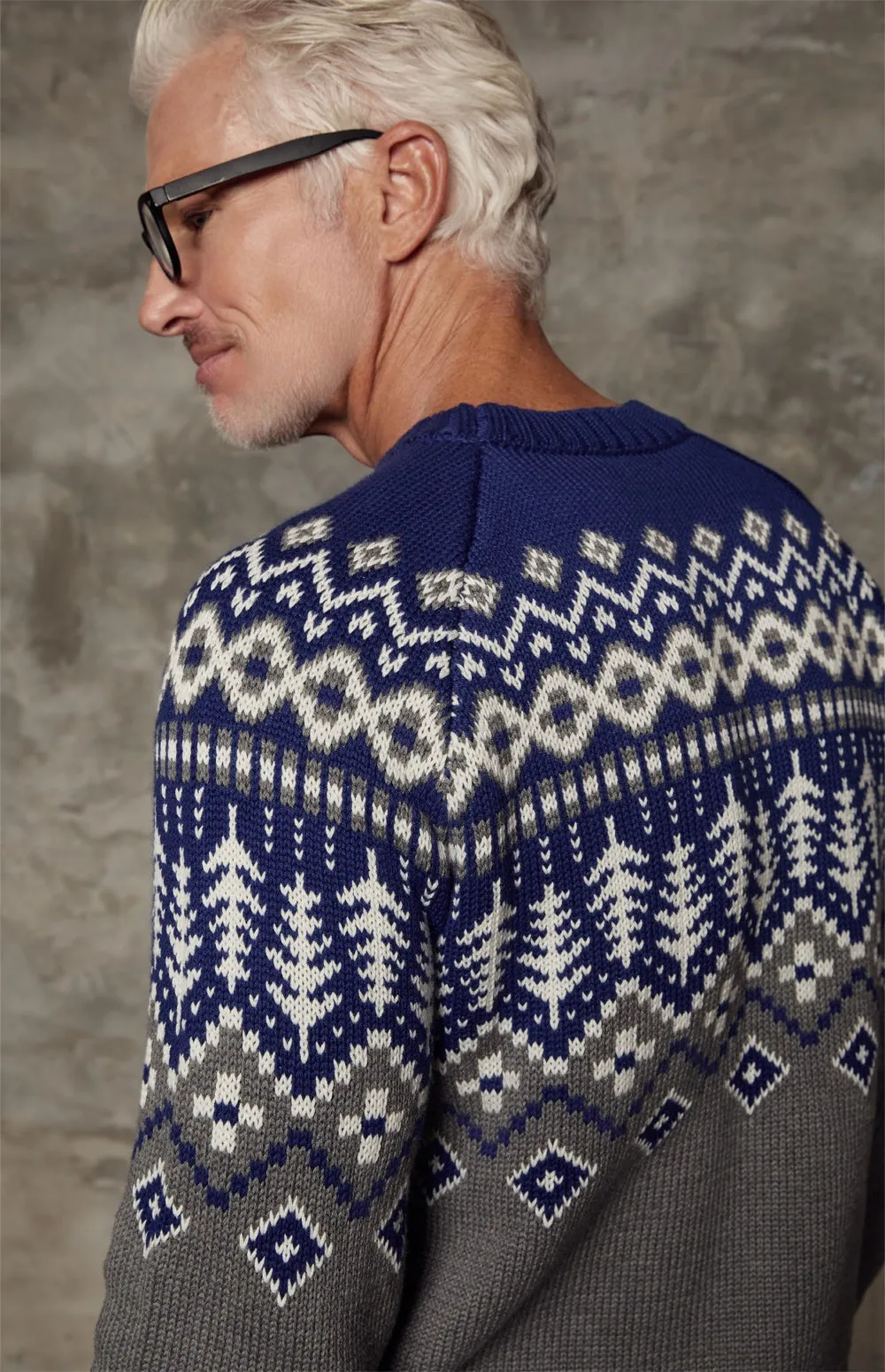 Sid Fair Isle Crewneck Sweater | Deep Blue sold by Alp N Rock product image thumbnail 3