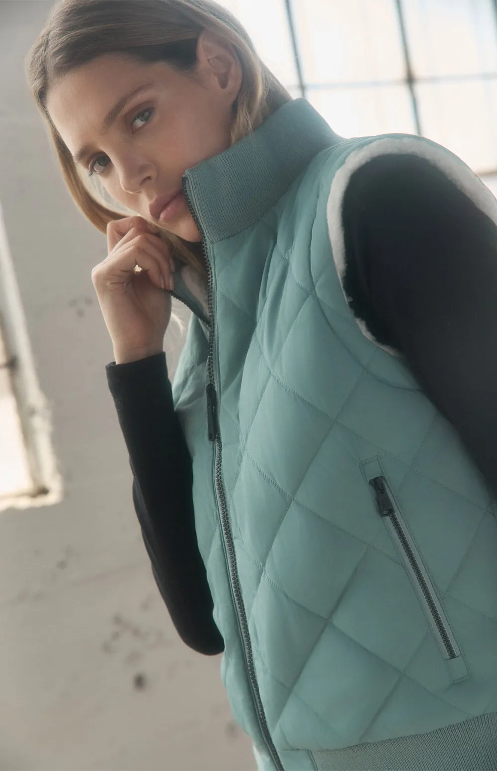 Atlas Quilted Reversible Vest | Silver Blue sold by Alp N Rock product image thumbnail 4