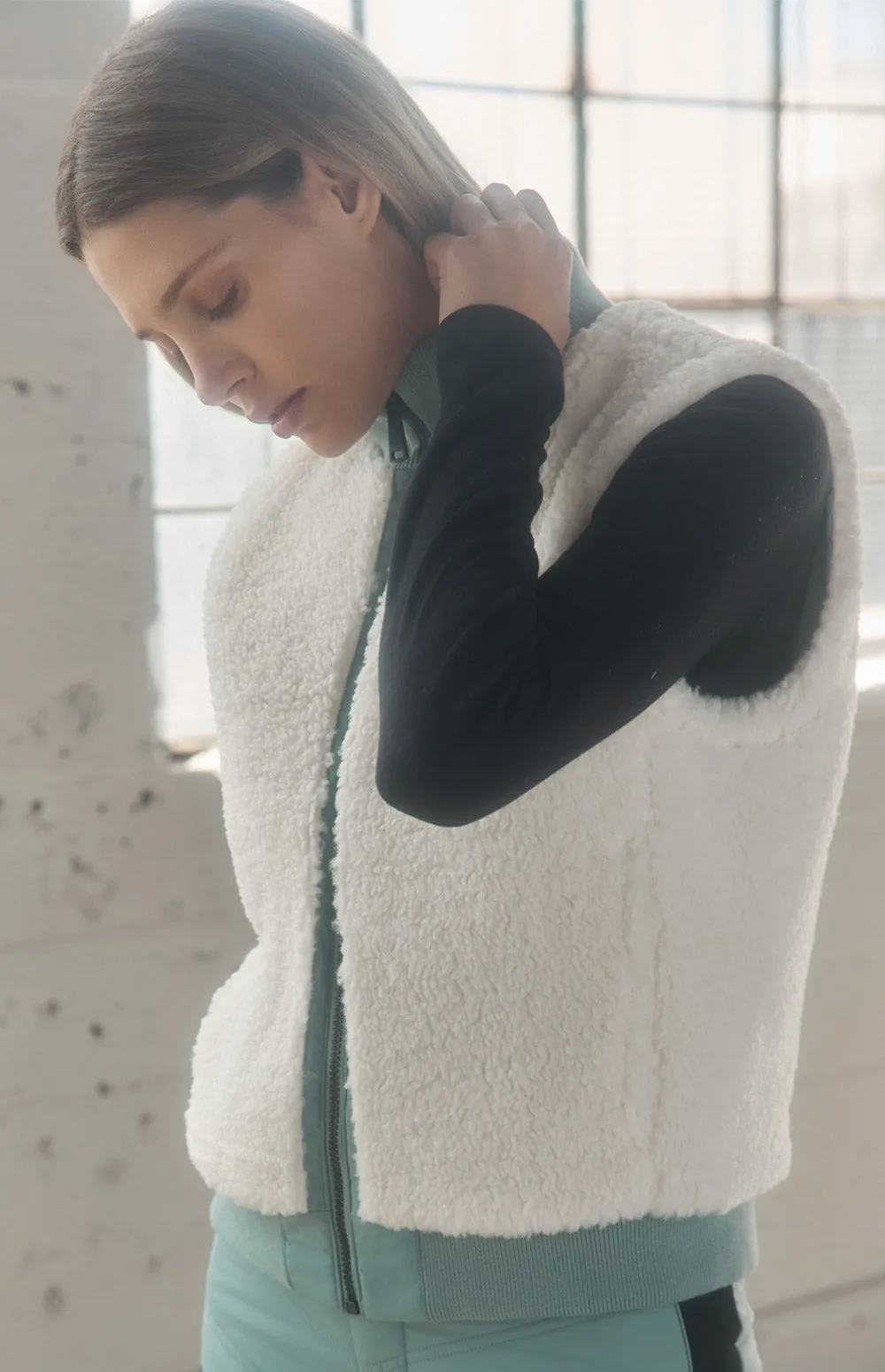 Atlas Quilted Reversible Vest | Silver Blue sold by Alp N Rock