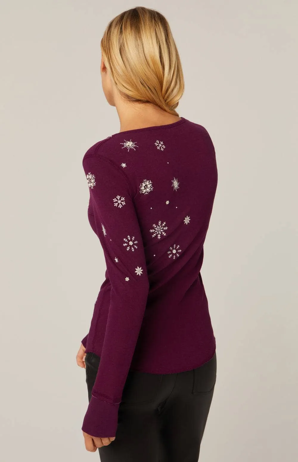 Annika Ski Henley Shirt | Purple sold by Alp N Rock product image thumbnail 5