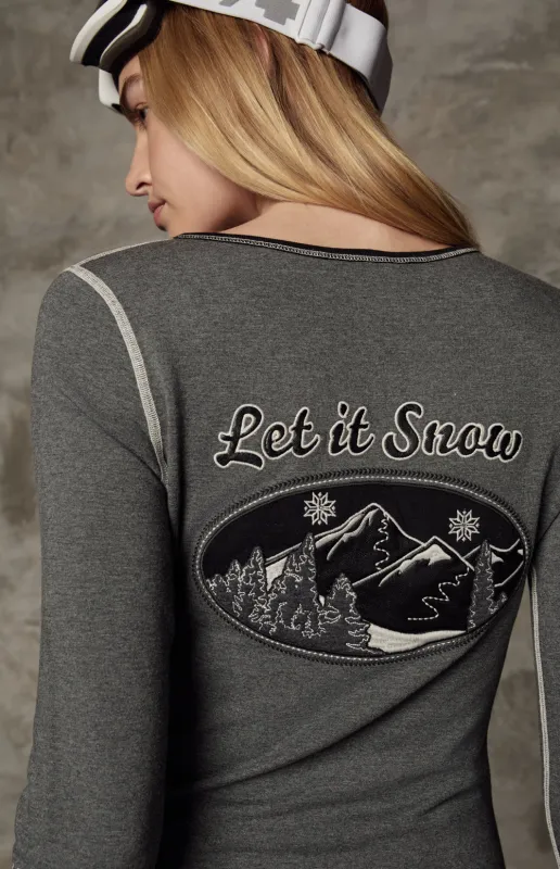 Shayne Mountain Henley Shirt | Heather Grey sold by Alp N Rock