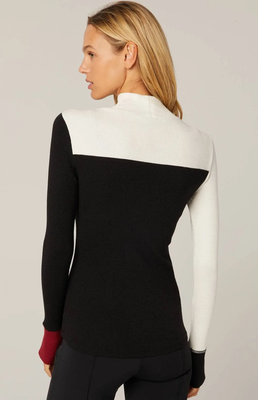 Fallon Mock Neck | Black/Off white sold by Alp N Rock product image thumbnail 5