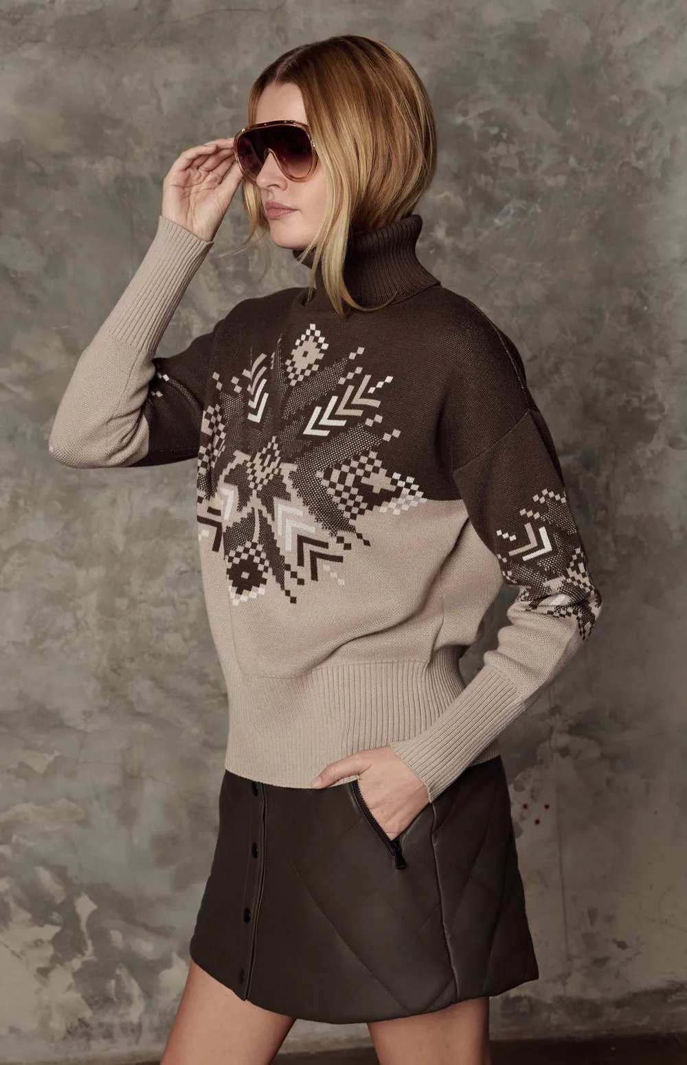Snowflake Ellis Sweater | Coffee sold by Alp N Rock product image thumbnail 3