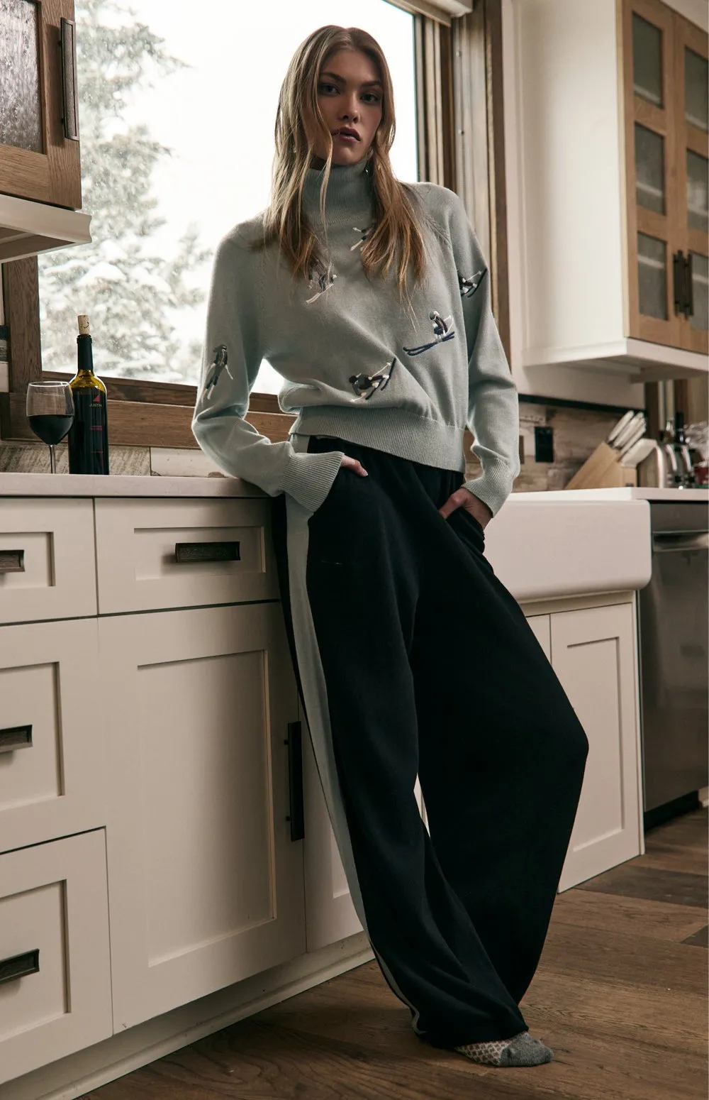 Belle Turtleneck Ski Sweater | Silver Blue sold by Alp N Rock product image thumbnail 4