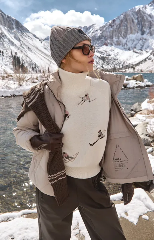 Belle Turtleneck Ski Sweater | Ivory sold by Alp N Rock