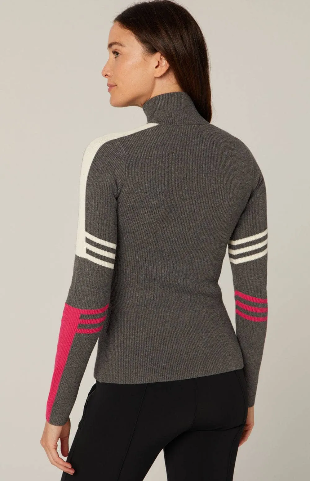 Kate 1/2 Zip Apres Sweater | Heather Grey sold by Alp N Rock product image thumbnail 5