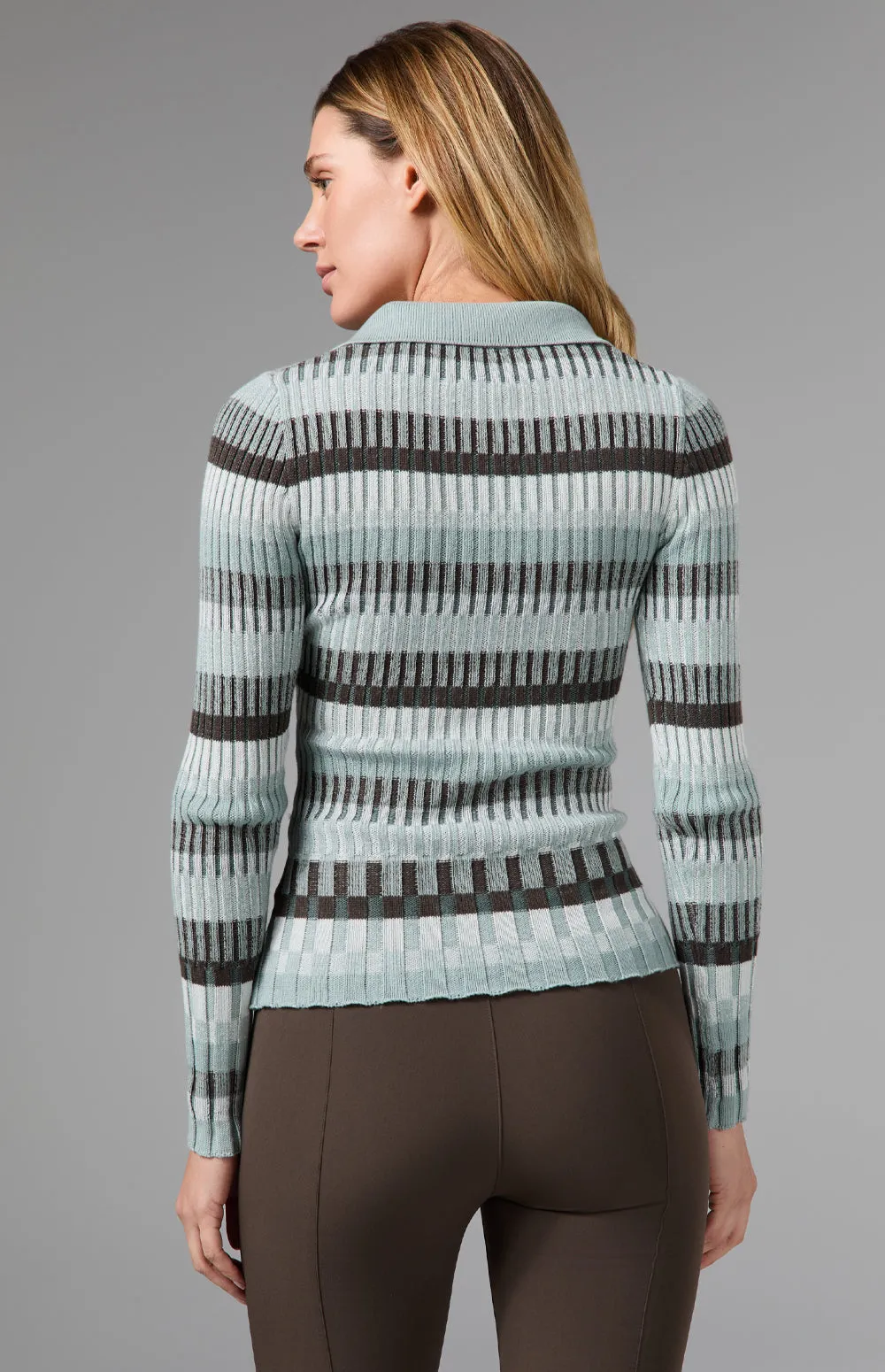 Luisa Polo Sweater | Silver Blue sold by Alp N Rock product image thumbnail 3