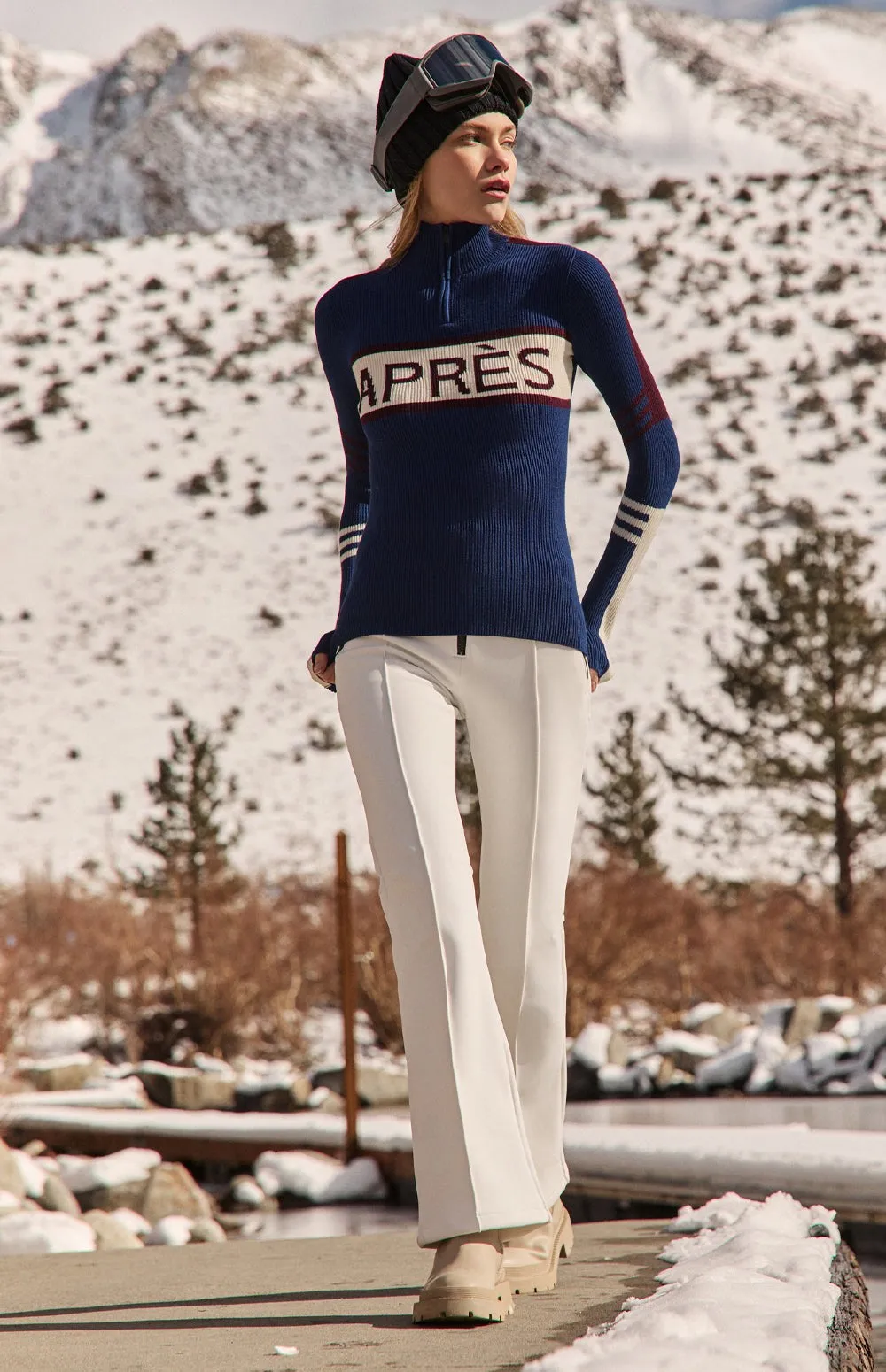 Kate 1/2 Zip Apres Sweater | Deep Blue sold by Alp N Rock product image thumbnail 5