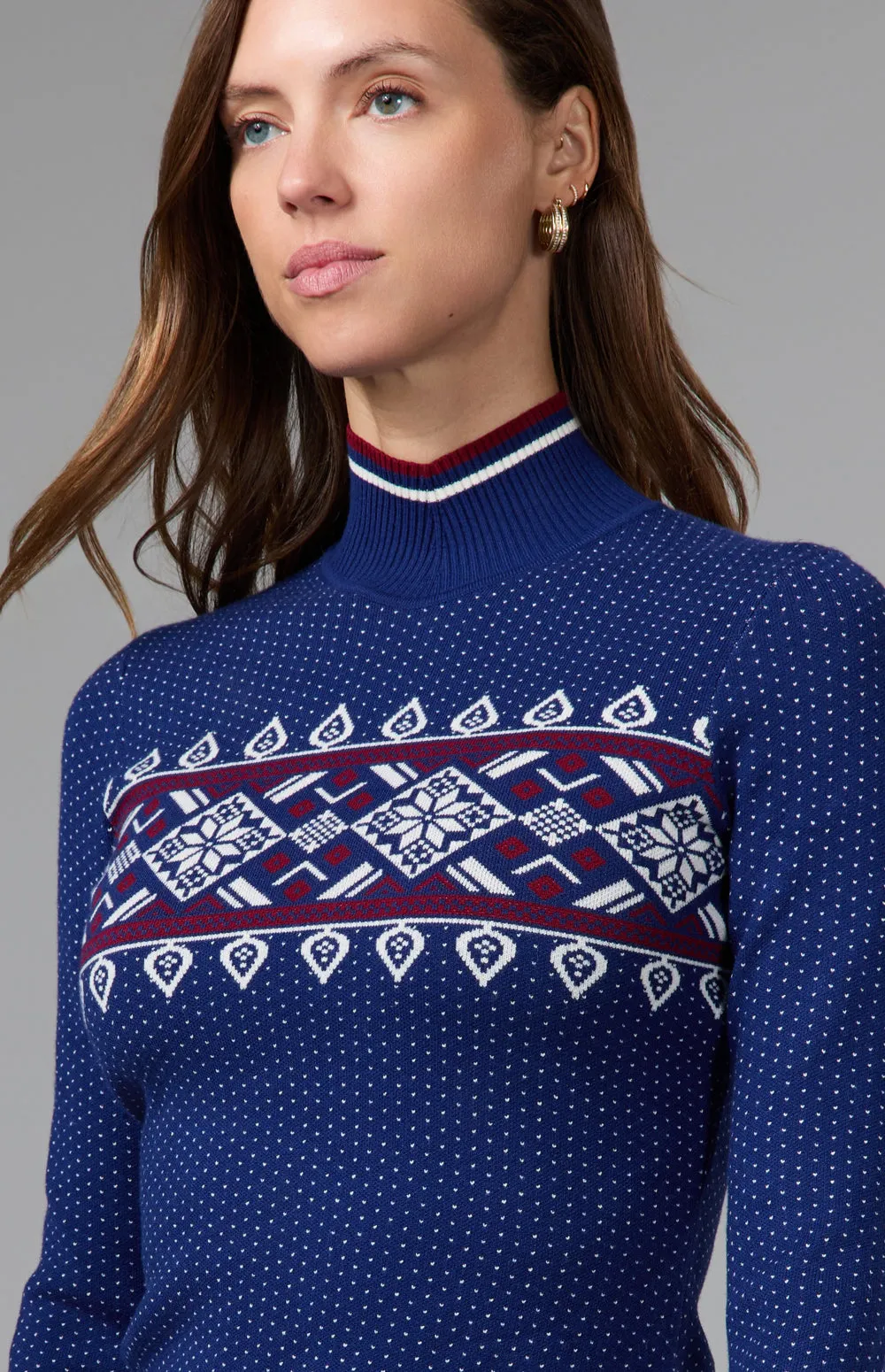 Holly Mock Neck Sweater | Deep Blue sold by Alp N Rock product image thumbnail 2