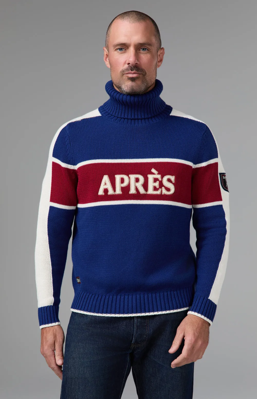 Peroni X Alp N Rock Unisex Stripe Pullover | Peroni Dark Blue sold by Alp N Rock product image thumbnail 5
