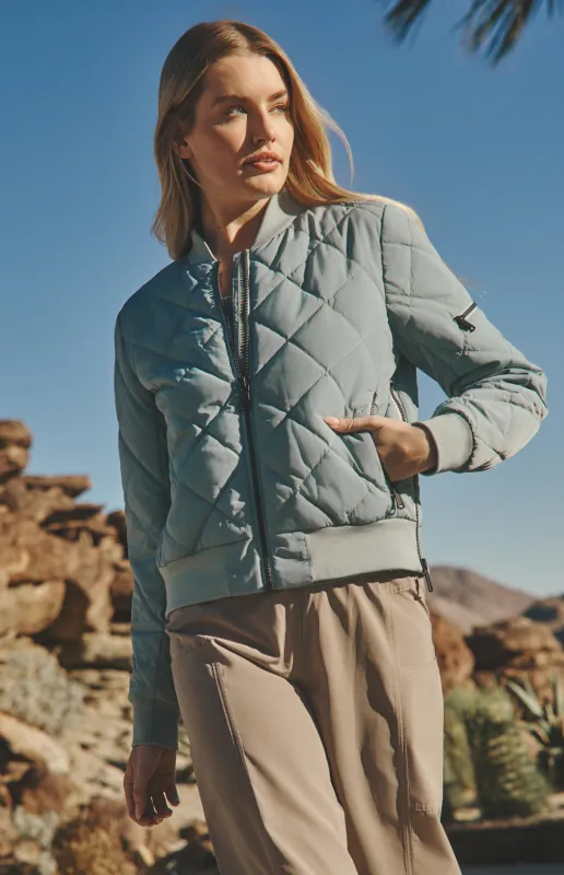 Metro II Bomber Jacket | Silver Blue made by Alp N Rock
