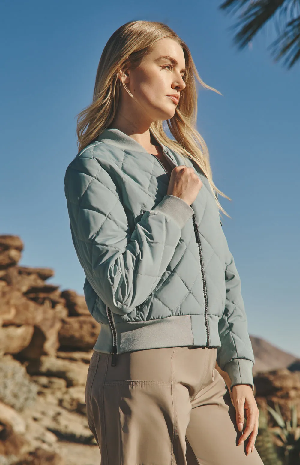 Metro II Bomber Jacket | Silver Blue sold by Alp N Rock product image thumbnail 2