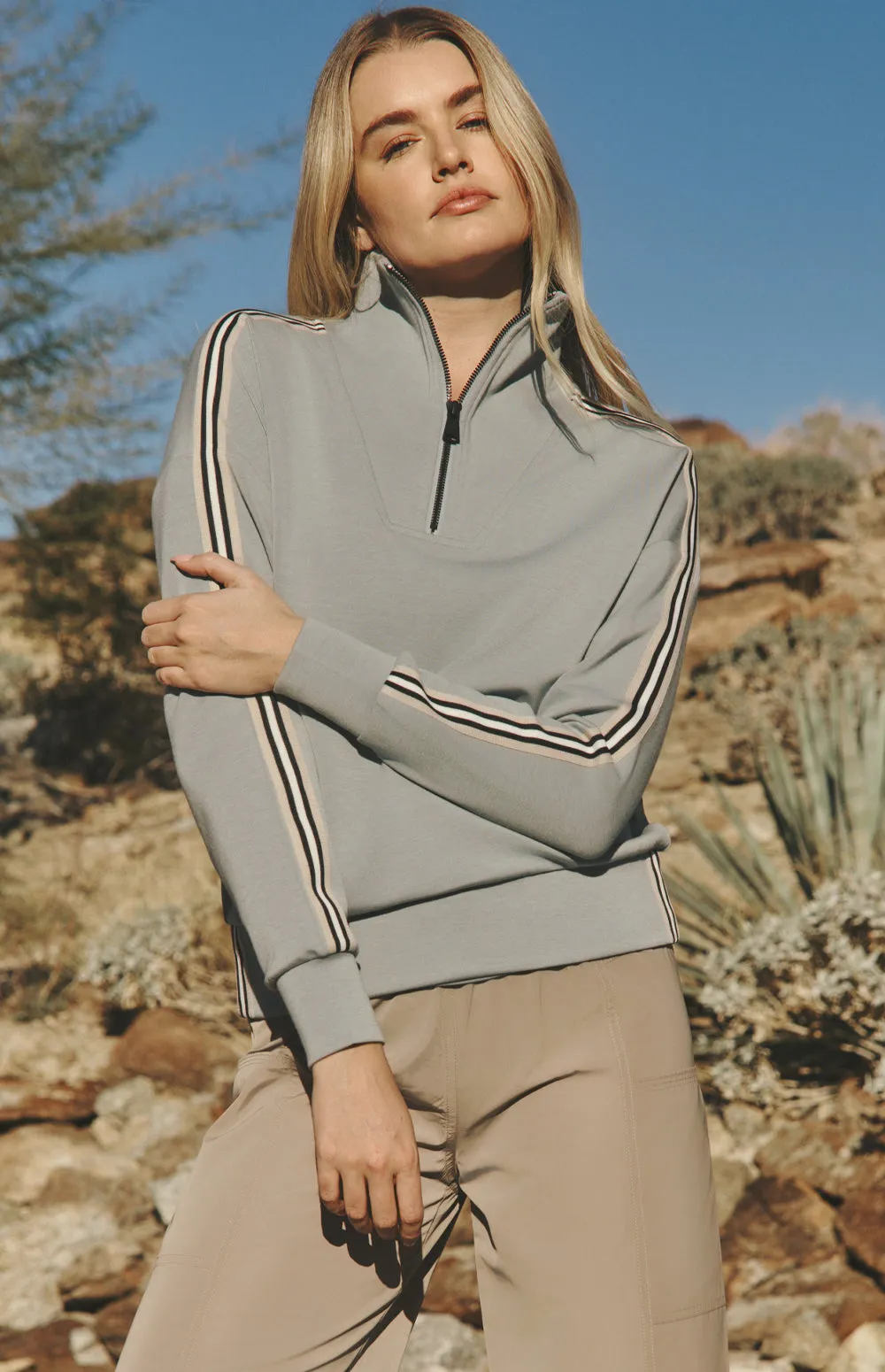 Kinsley Half Zip Pullover | Silver Blue sold by Alp N Rock product image thumbnail 2