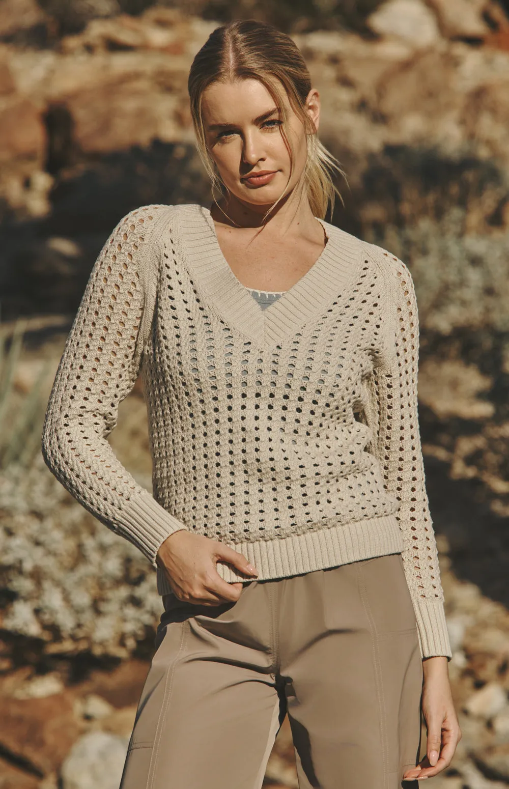Kinna Cable Knit Sweater | Pumice sold by Alp N Rock product image thumbnail 5
