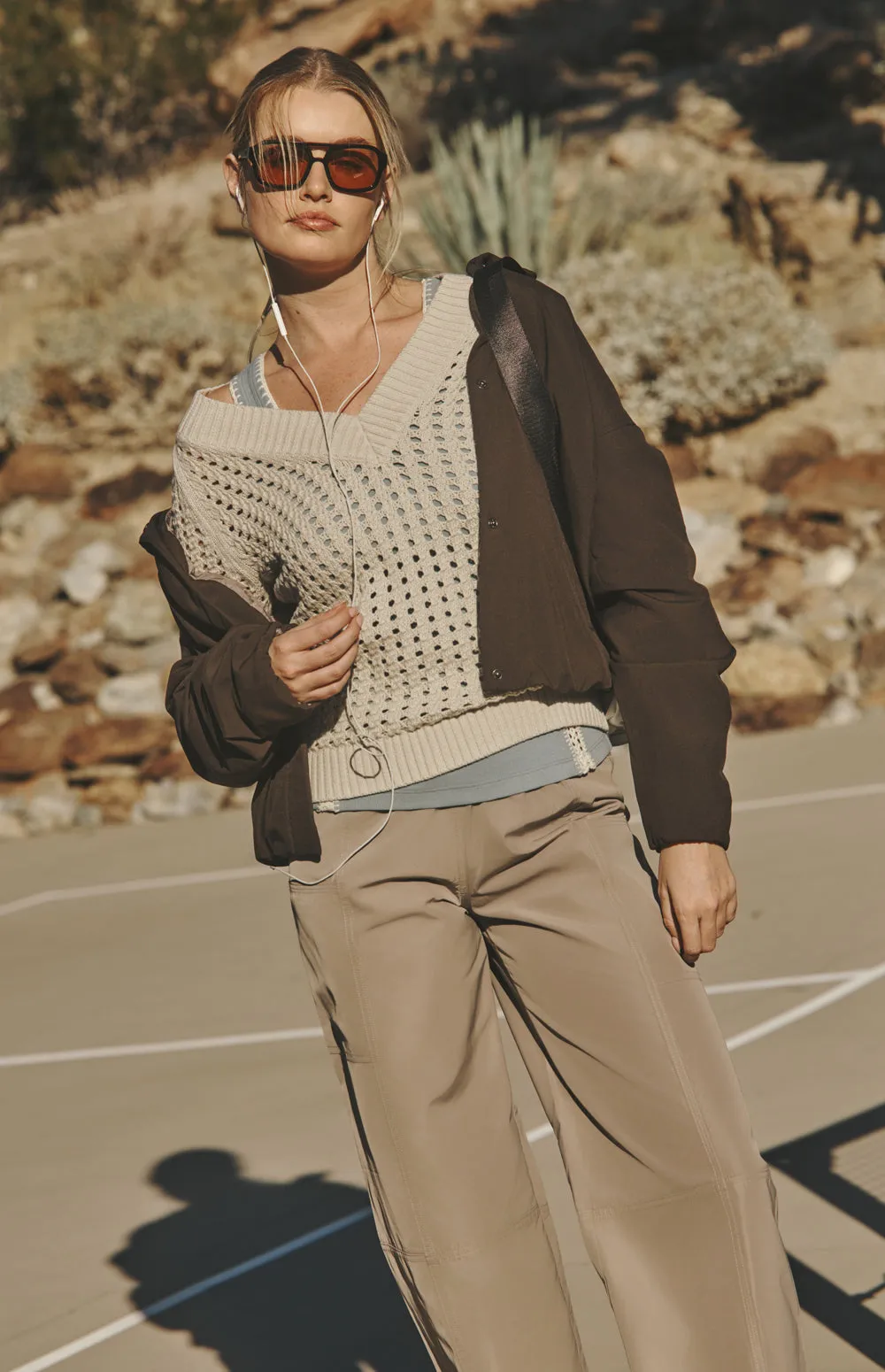 Kinna Cable Knit Sweater | Pumice sold by Alp N Rock product image thumbnail 2