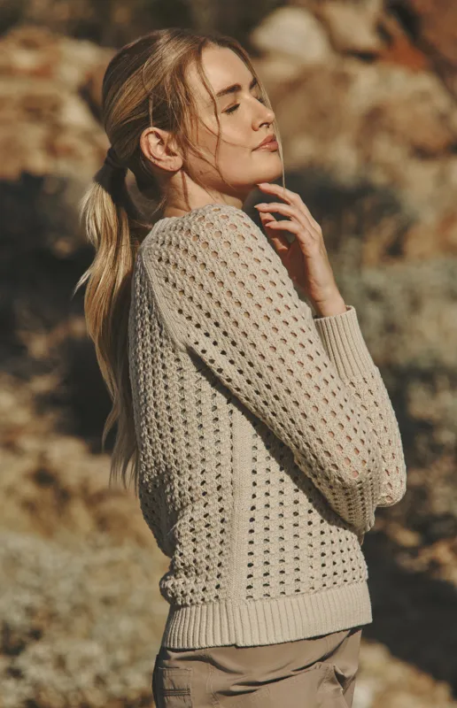 Kinna Cable Knit Sweater | Pumice sold by Alp N Rock