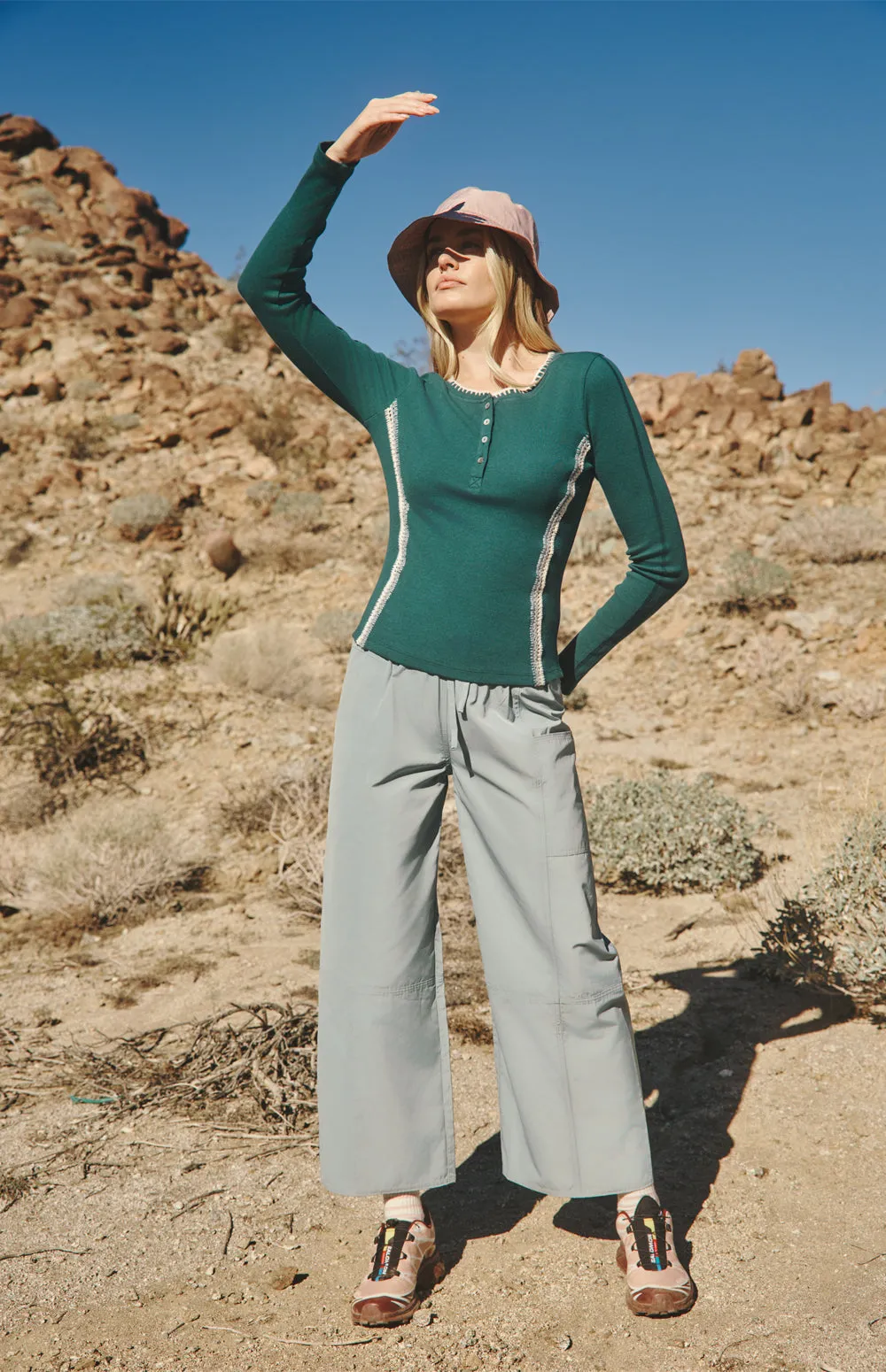 Iris Henley Shirt | Pacific Teal sold by Alp N Rock product image thumbnail 3