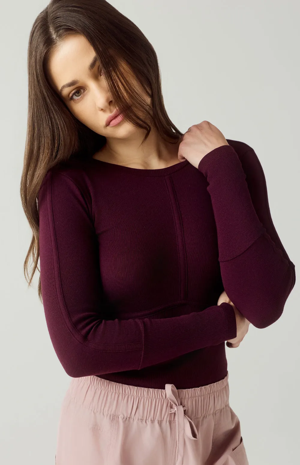 Delaney Longsleeve Crew | Dark Cherry sold by Alp N Rock product image thumbnail 5