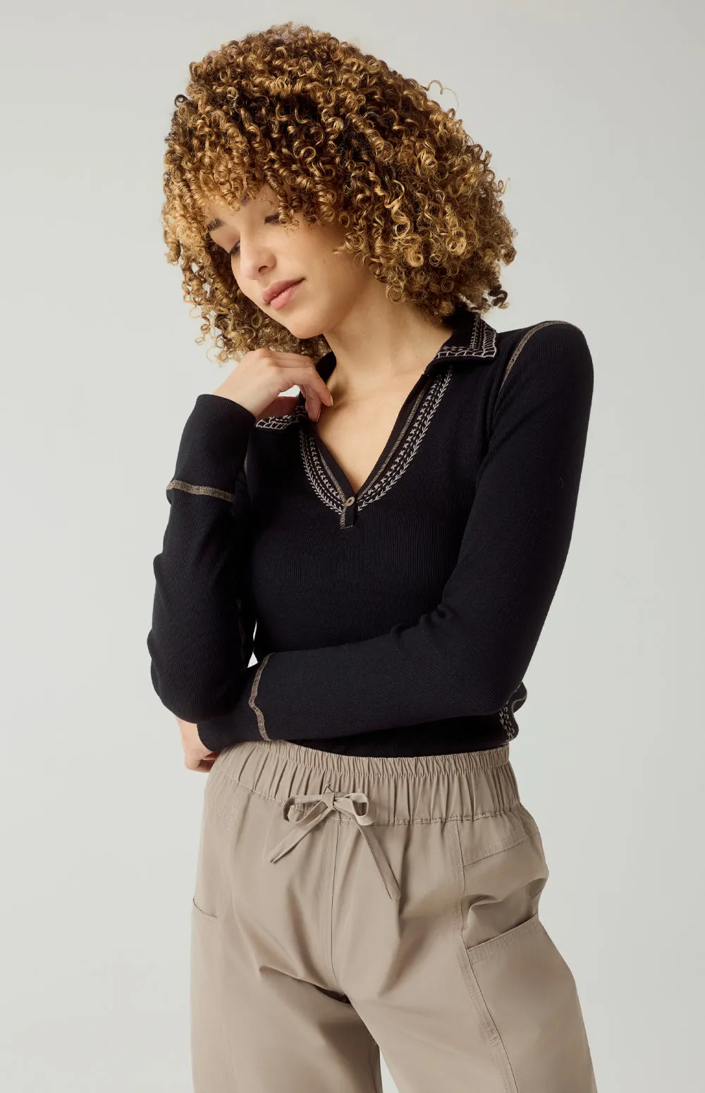 Asher Polo | Black/Fossil sold by Alp N Rock product image thumbnail 5