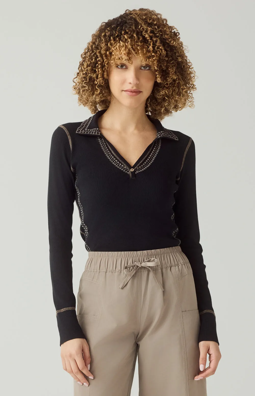 Asher Polo | Black/Fossil sold by Alp N Rock product image thumbnail 4