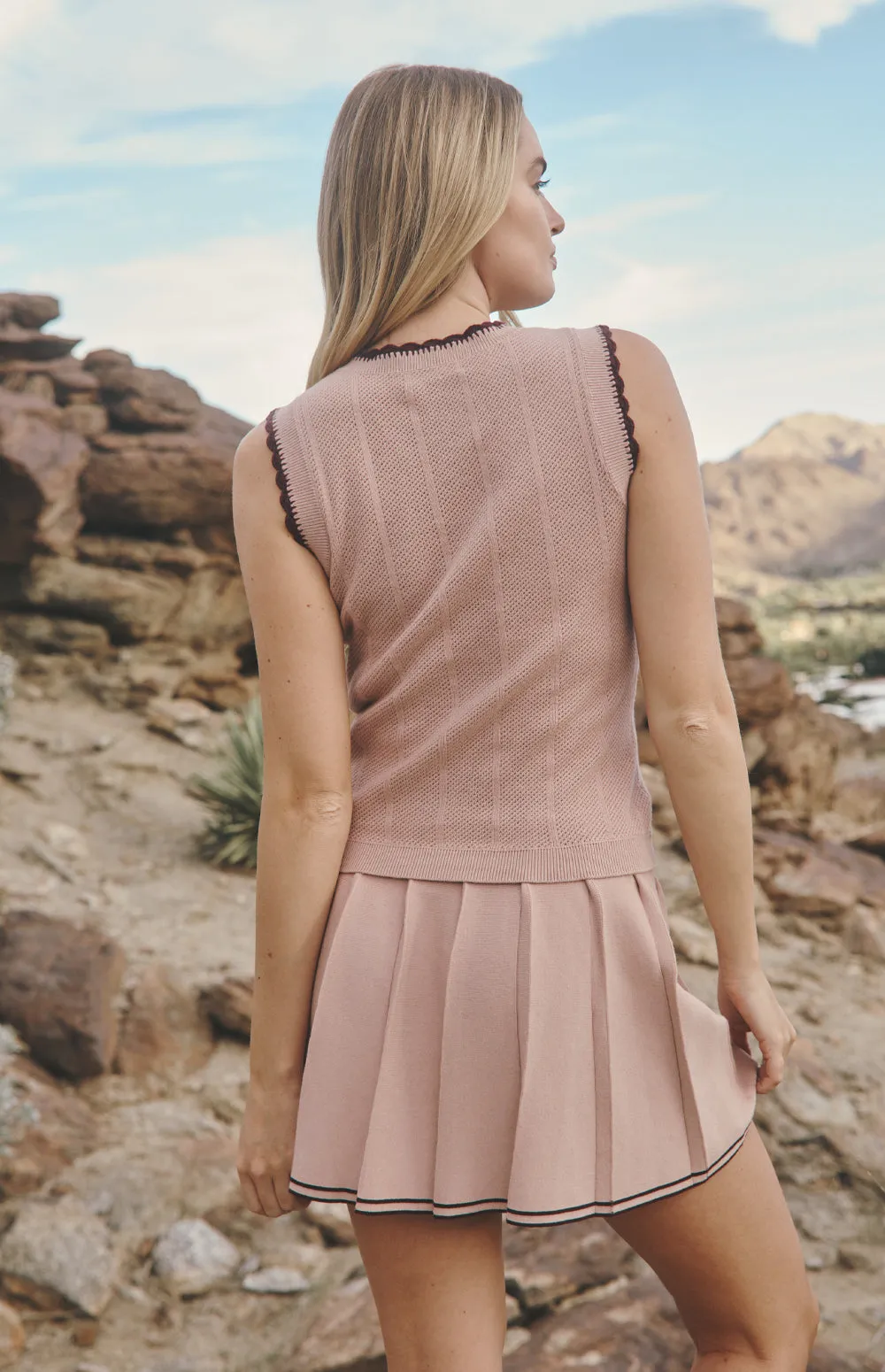 Lillian Knit Tank | Rose sold by Alp N Rock product image thumbnail 2