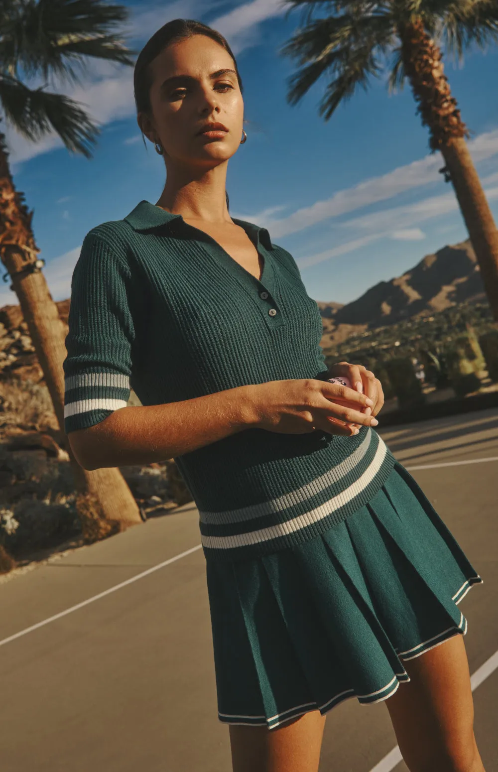 Ciri Knit Polo | Pacific Teal sold by Alp N Rock product image thumbnail 2