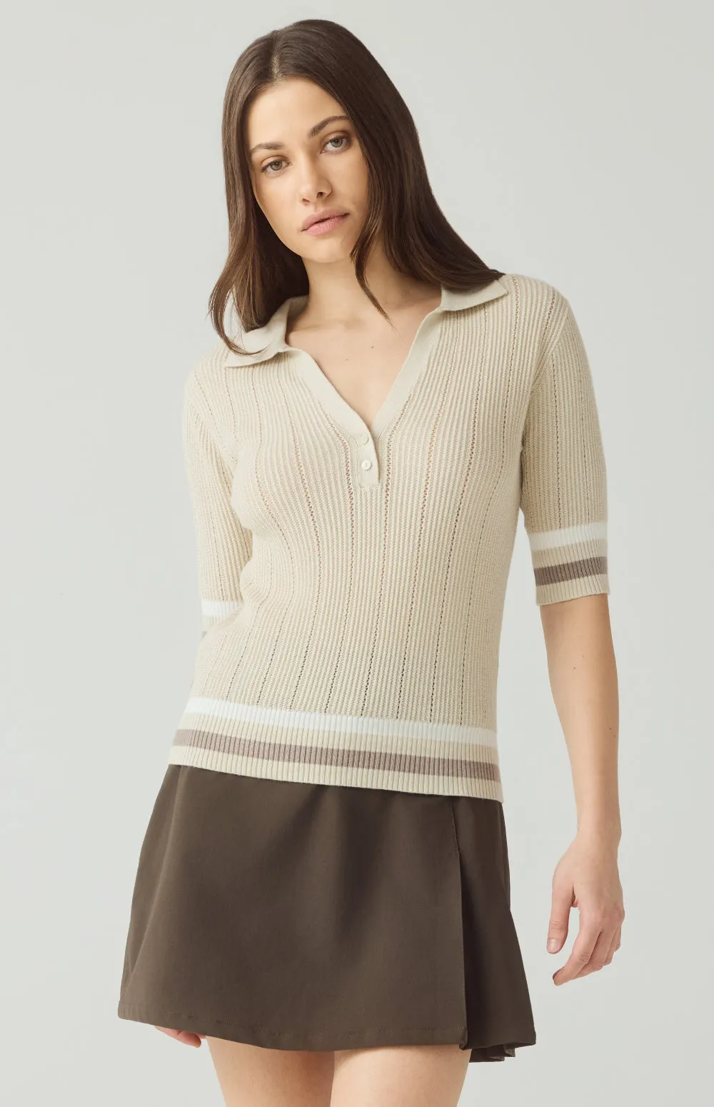 Ciri Knit Polo | Pumice sold by Alp N Rock product image thumbnail 3