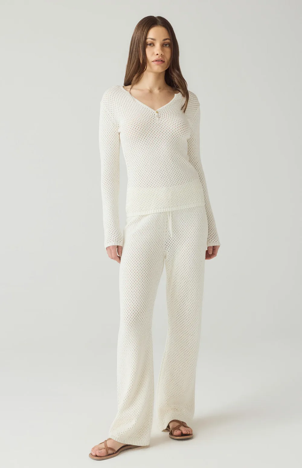 Lindsey Sweater Henley Shirt | Off White sold by Alp N Rock product image thumbnail 3