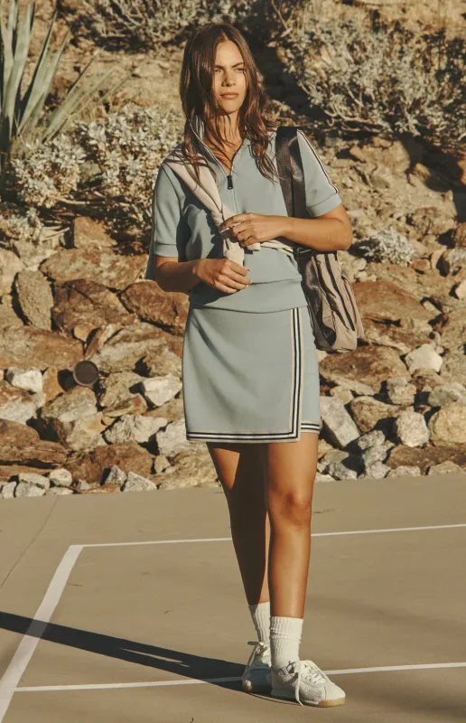 Eloise Mini Skirt | Silver Blue made by Alp N Rock