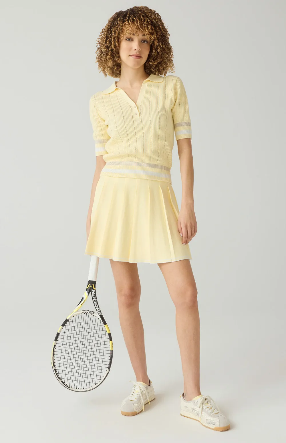 Ciri Knit Polo | Soft Yellow sold by Alp N Rock product image thumbnail 2