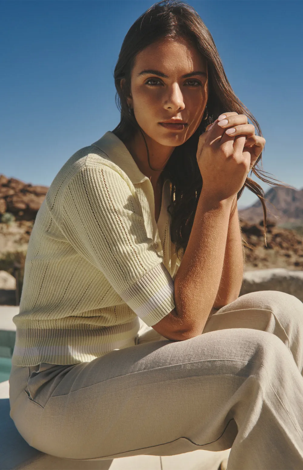 Ciri Knit Polo | Soft Yellow sold by Alp N Rock product image thumbnail 4