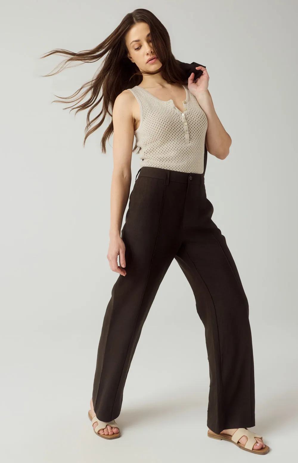 Bianca Linen Pant | Coffee sold by Alp N Rock product image thumbnail 2