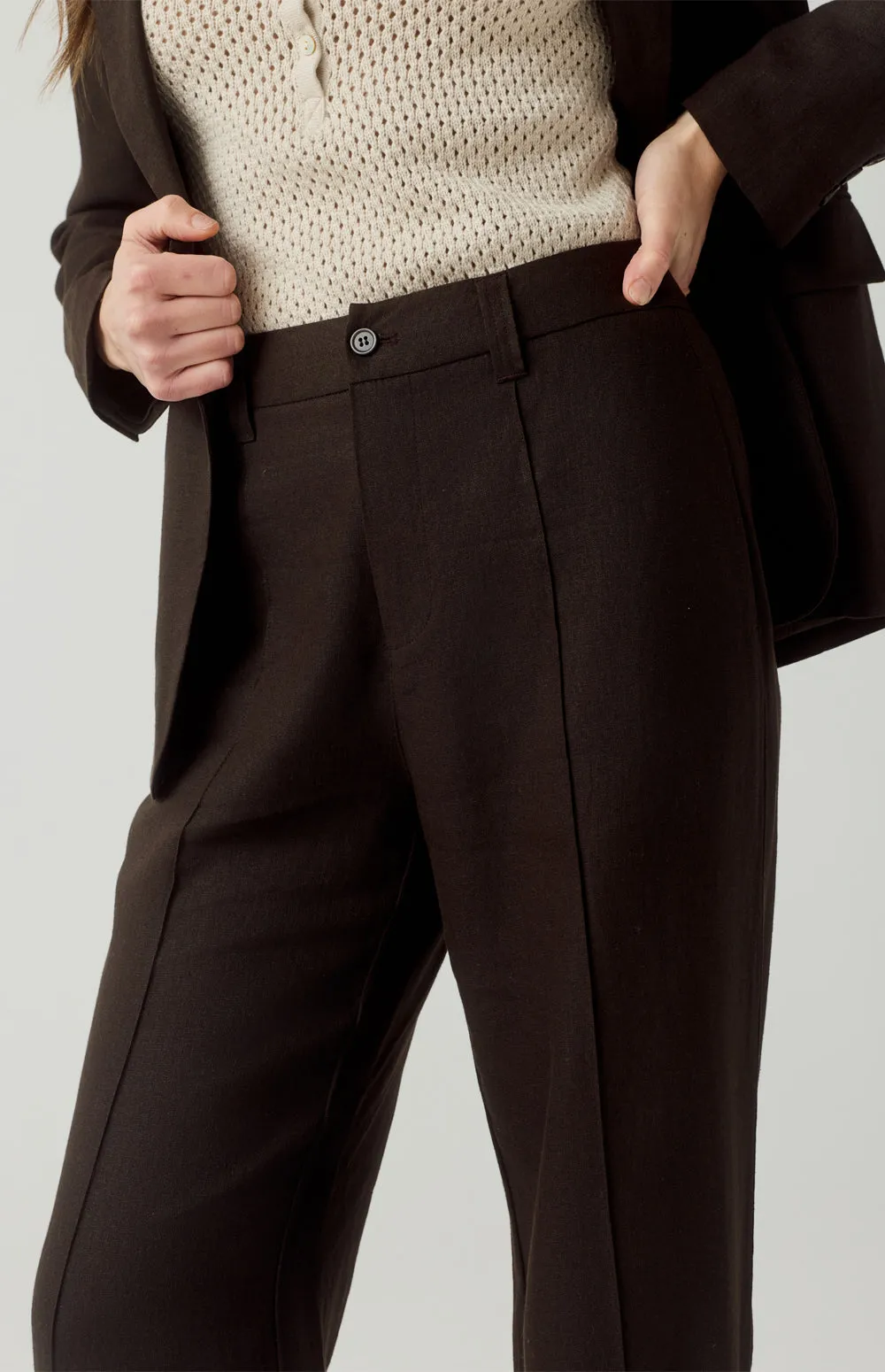 Bianca Linen Pant | Coffee sold by Alp N Rock product image thumbnail 3