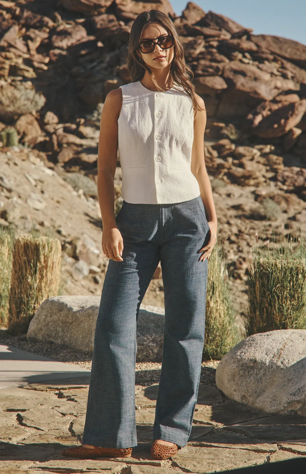Edith Linen Vest | Ivory sold by Alp N Rock product image thumbnail 4