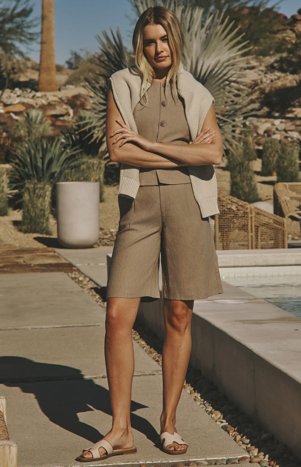 Edith Linen Vest | Fossil sold by Alp N Rock product image thumbnail 3