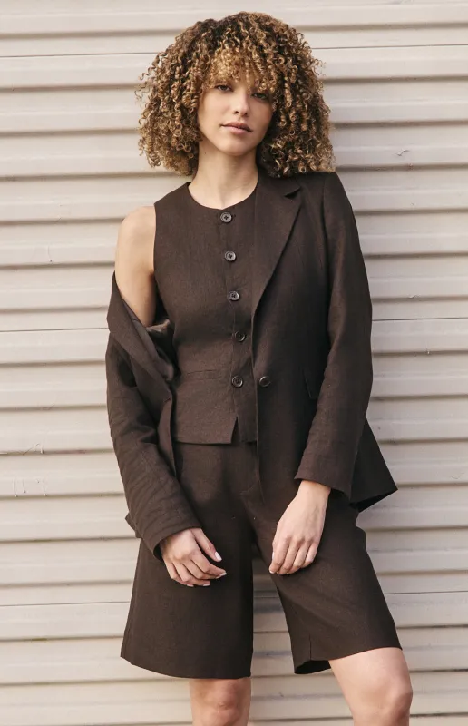 Edith Linen Vest | Coffee made by Alp N Rock