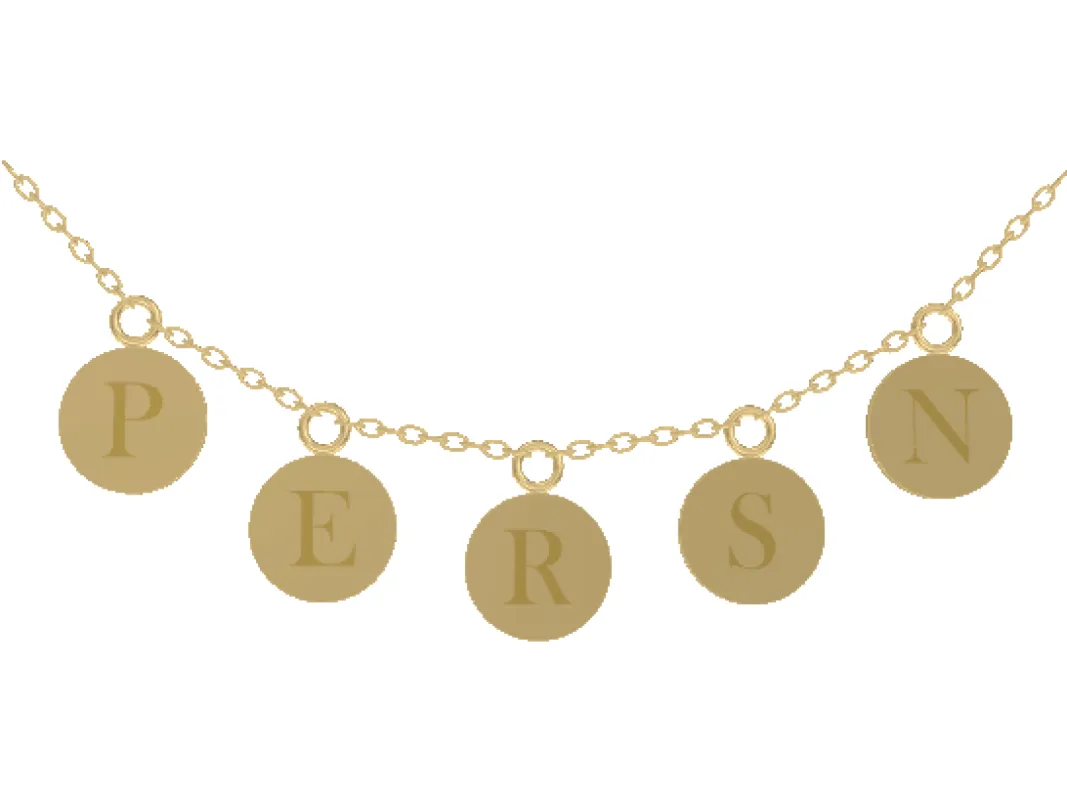 necklace Platelet round engraved sold by PERSN US