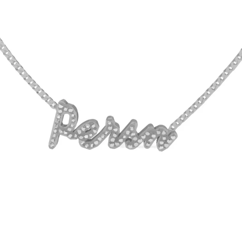 Signature Name Necklace Silver sold by PERSN US