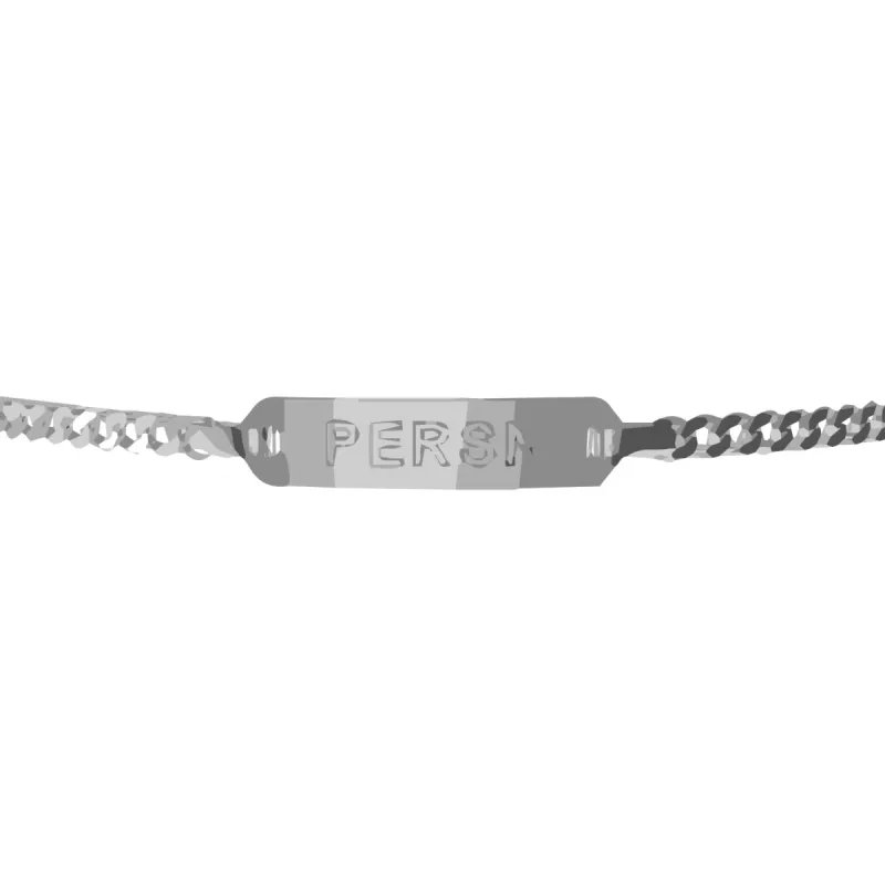 ID Name Anklet Engraved Silver sold by PERSN US