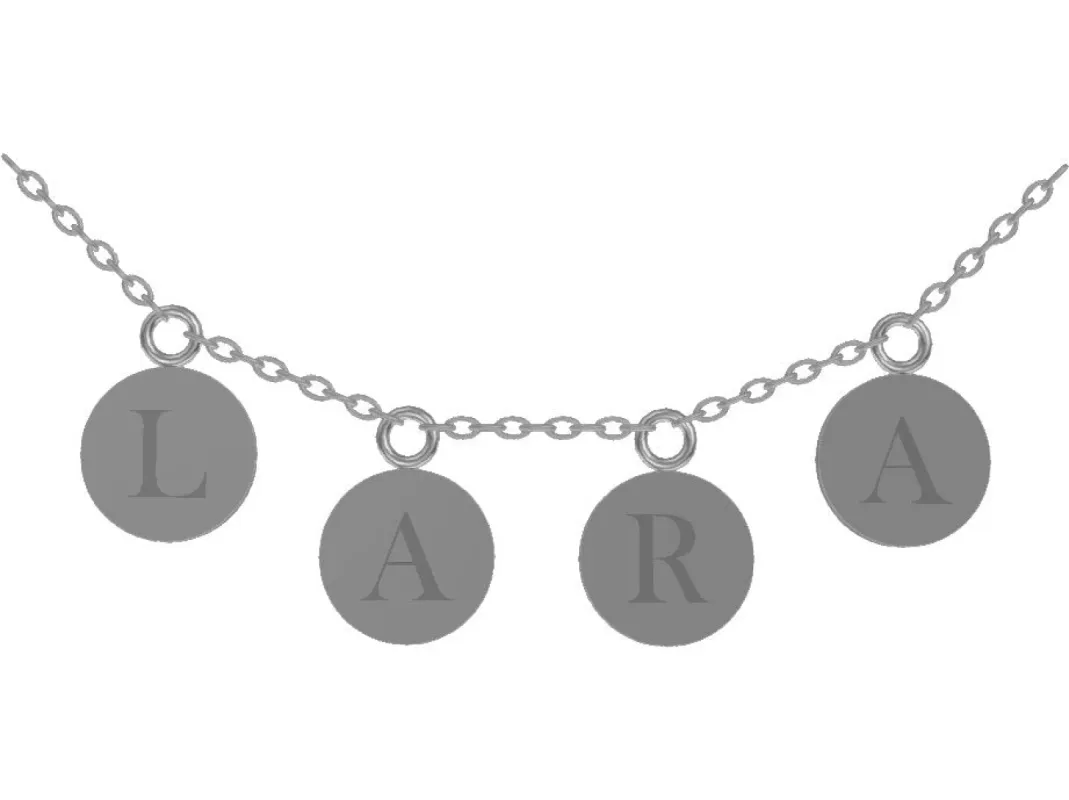 necklace Platelet round engraved sold by PERSN US