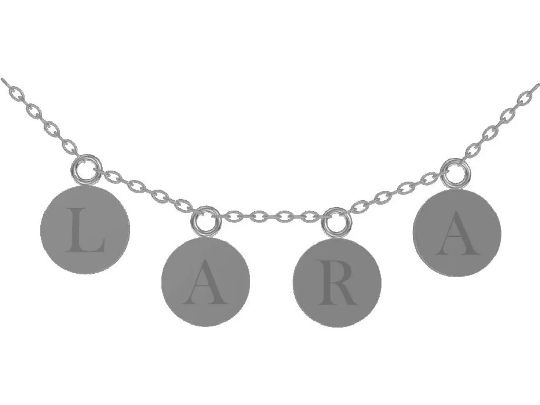 necklace Platelet round engraved sold by PERSN US