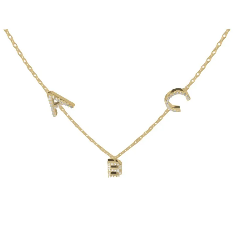 Maja Letters Necklace Gold sold by PERSN US