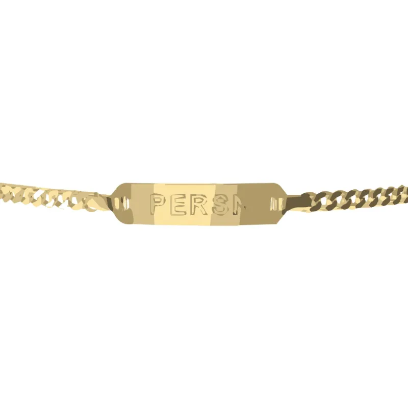ID Name Anklet Engraved Gold sold by PERSN US