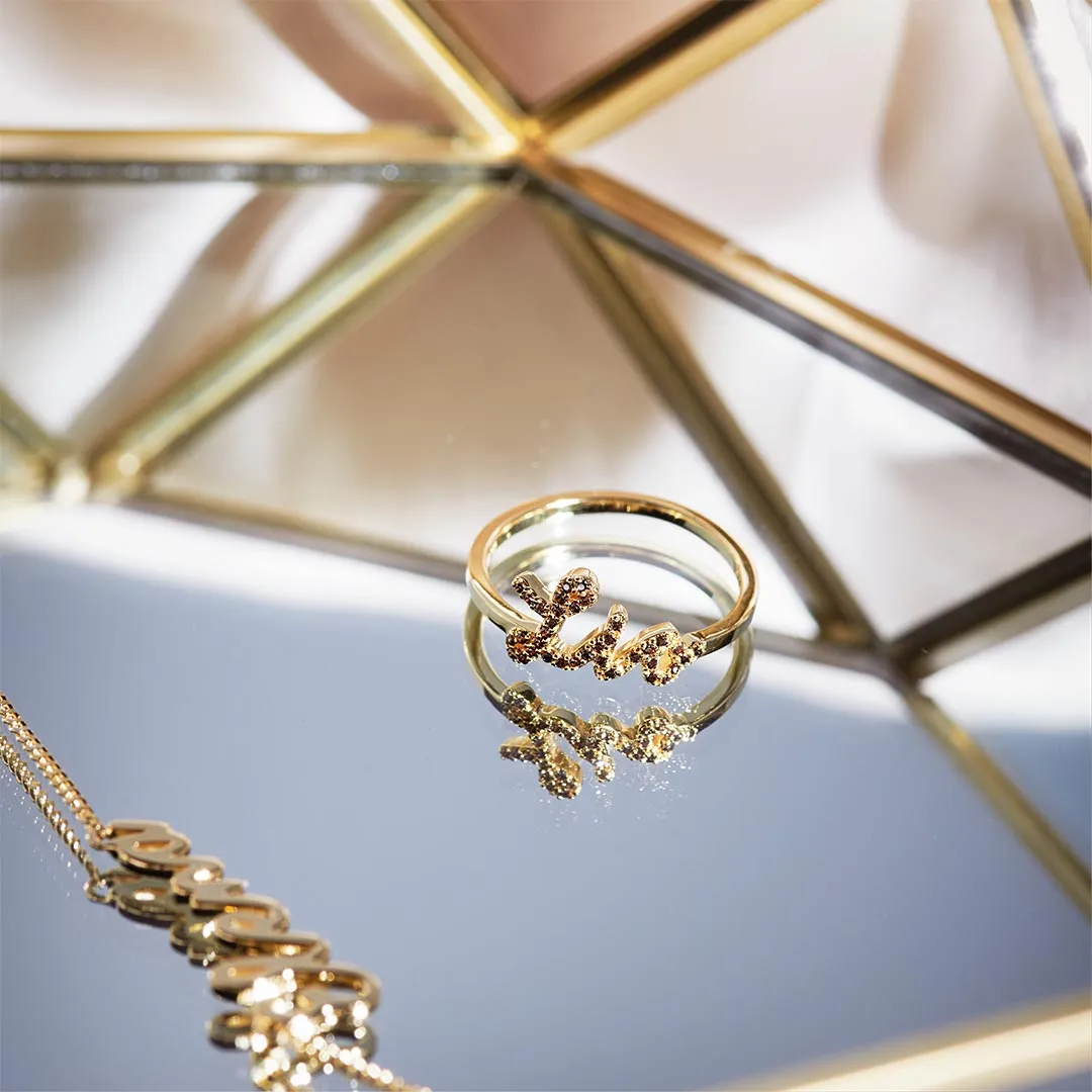 Signature Ring Gold sold by PERSN US product image thumbnail 5