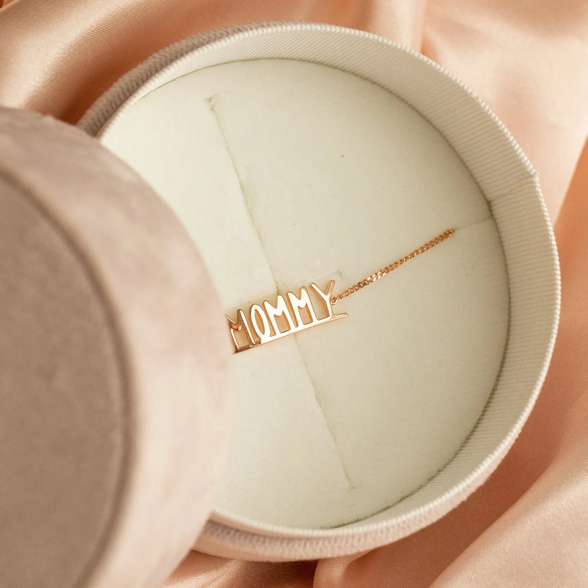 Signature Name Necklace with All Caps Gold sold by PERSN US product image thumbnail 4