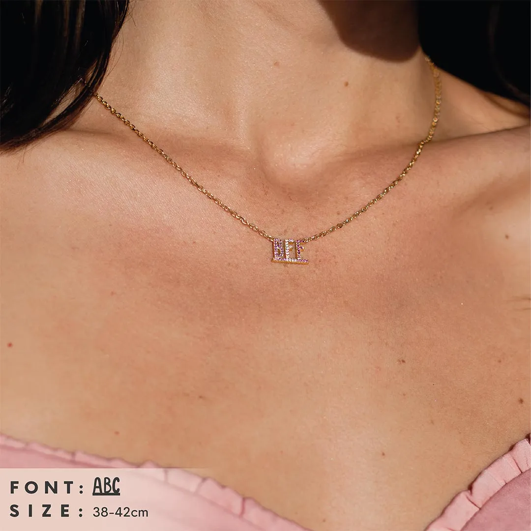 Signature Name Necklace with All Caps Gold sold by PERSN US product image thumbnail 3