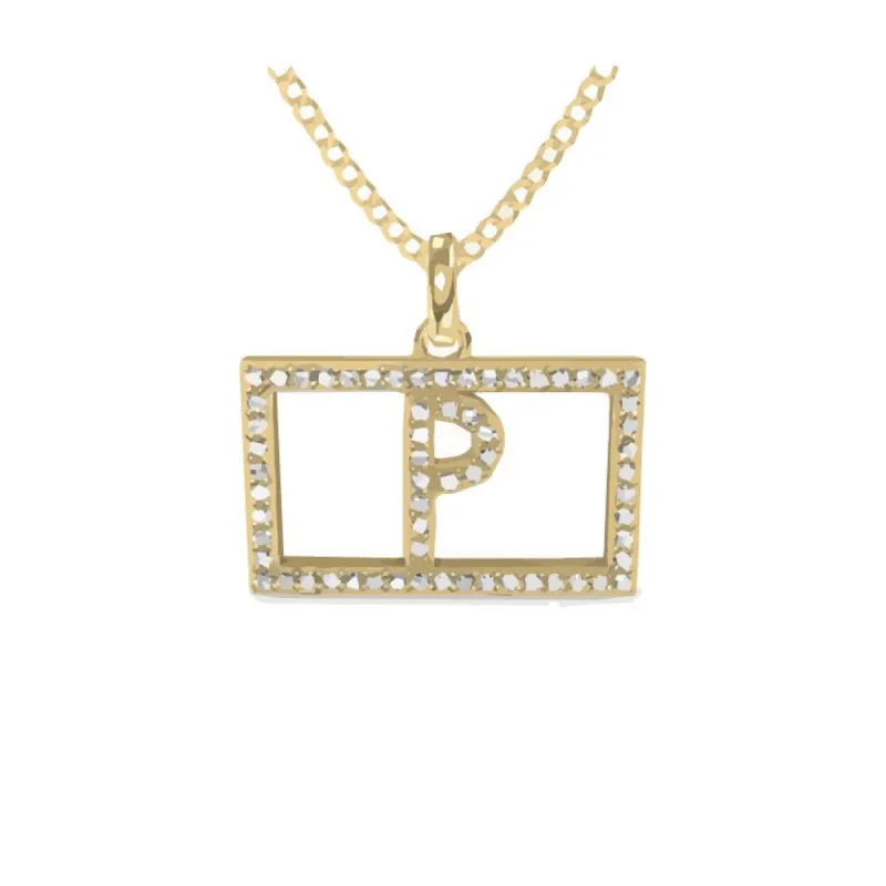 Rectangle Frame Necklace Gold sold by PERSN US