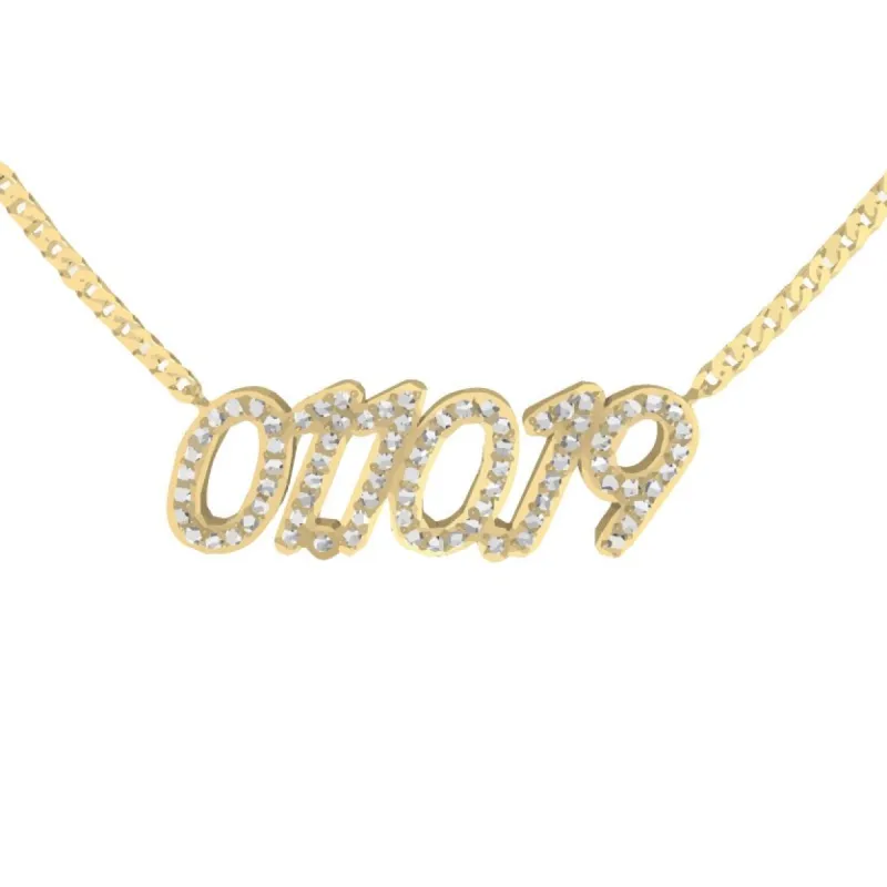 Signature Date Necklace Gold sold by PERSN US