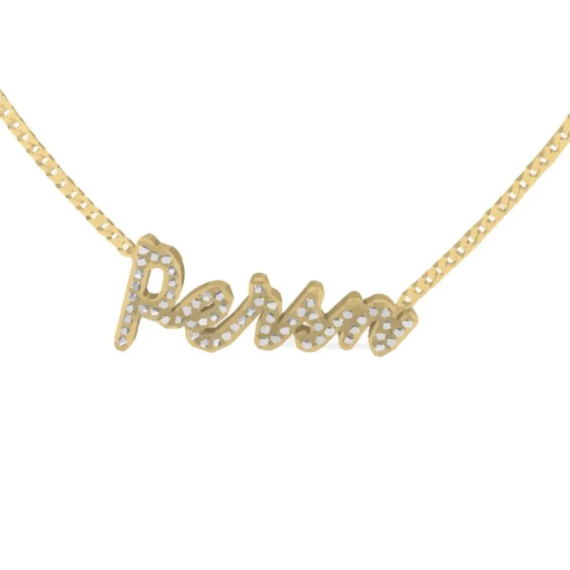 Signature Name Necklace Gold sold by PERSN US